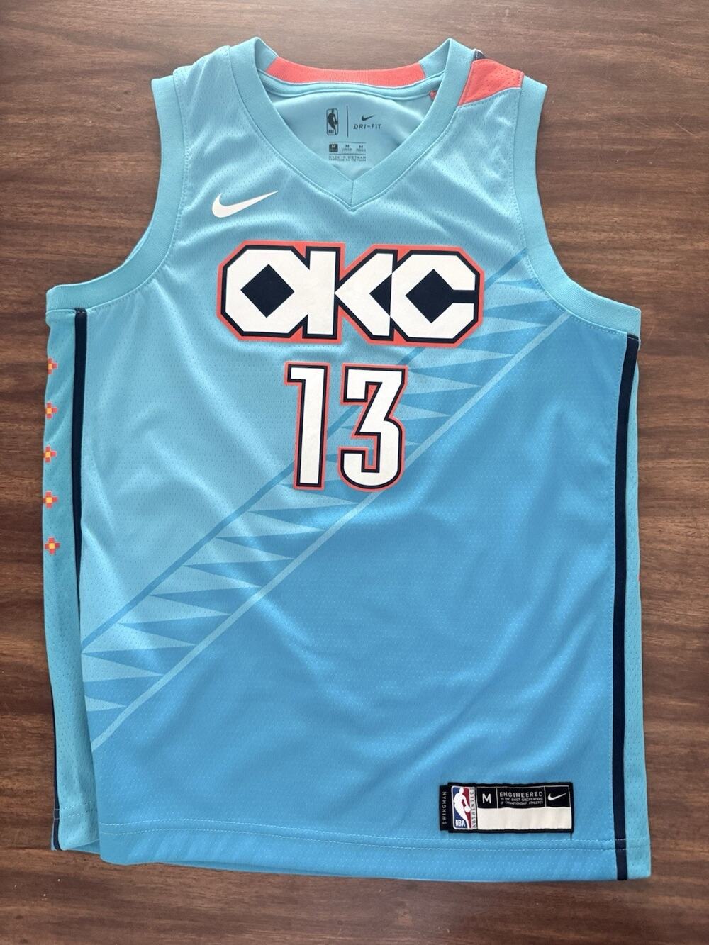 Nike OKC Oklahoma City Thunder Paul George Edition Jersey M Youth Basketball NBA